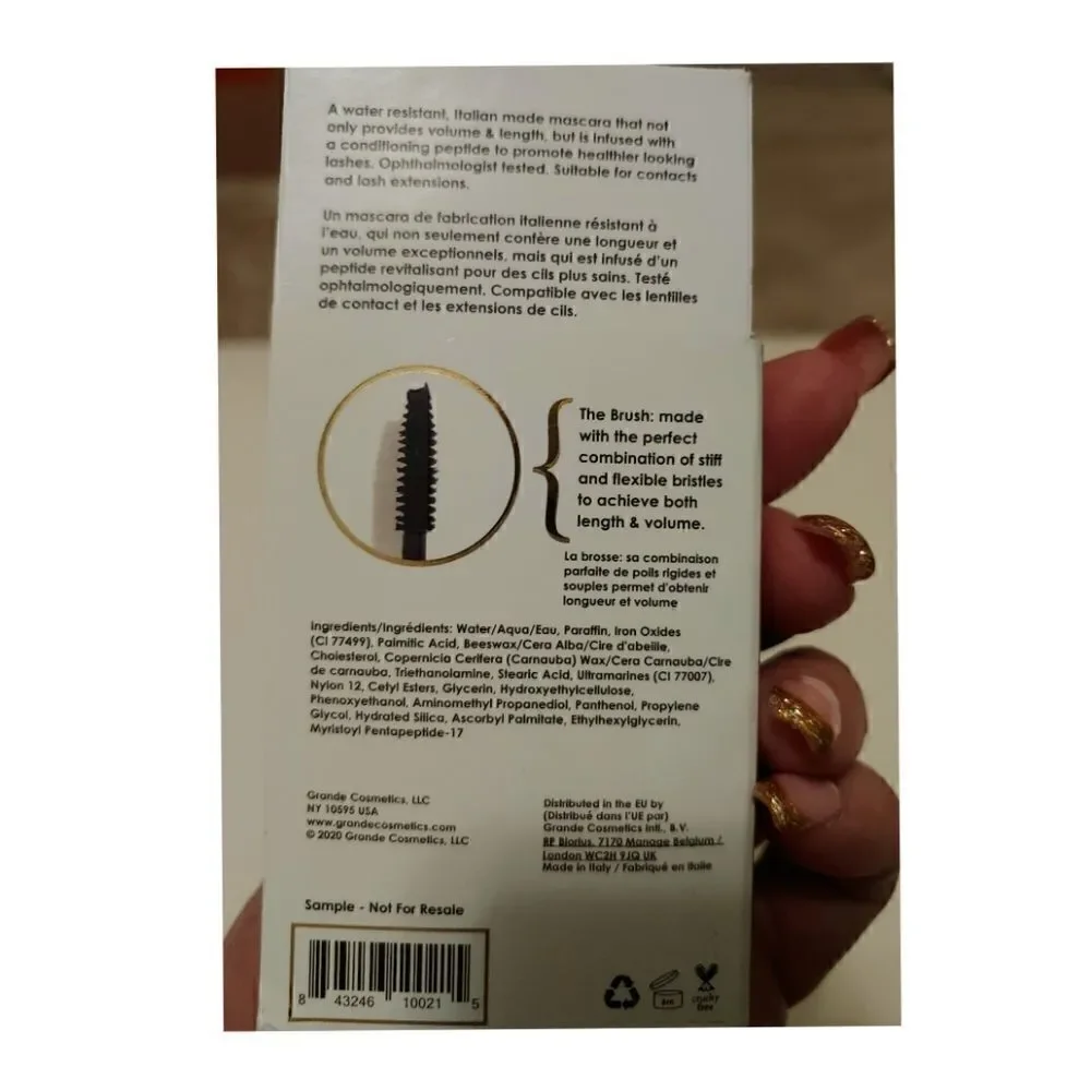 Mascara by Grande Cosmetics TRAVEL SIZE New